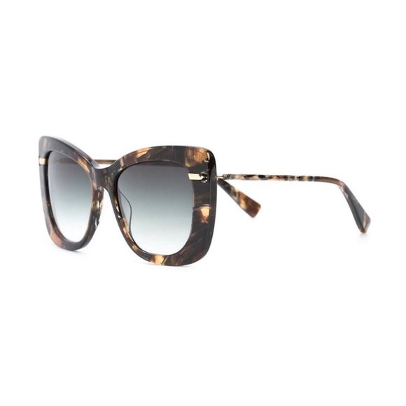 Derek Lam Clara Oversized Designer Black Brown Sunglasses main image 4